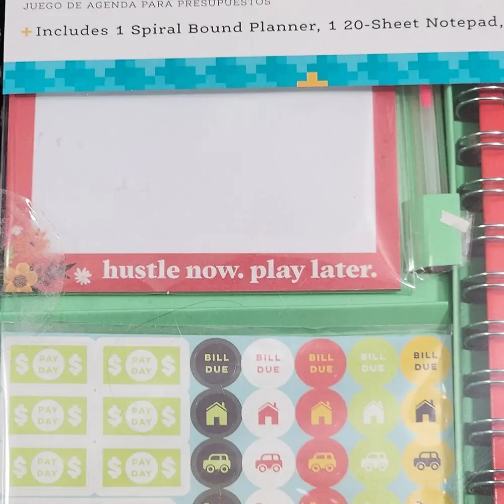 GIRLS JUST WANT TO HAVE FUNDS 4 pc Budget Planner Set Pen & Gear  NIB Opened